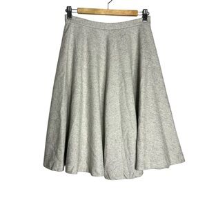 Etam Grey Wool Blend High Waisted A Line Knee length Skirt, size 4